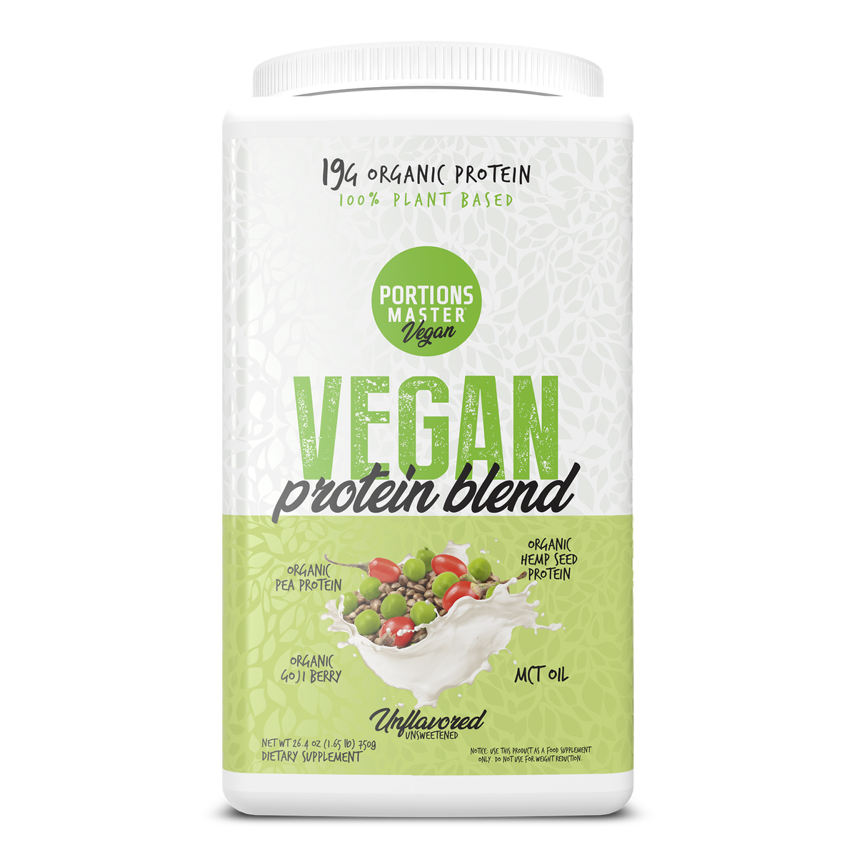 Portions Master Vegan Protein Blend Unflavored