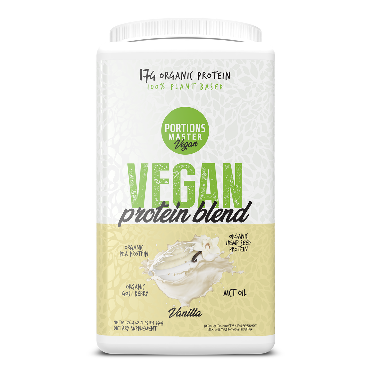 Portions Master Vegan Protein Blend Vanilla