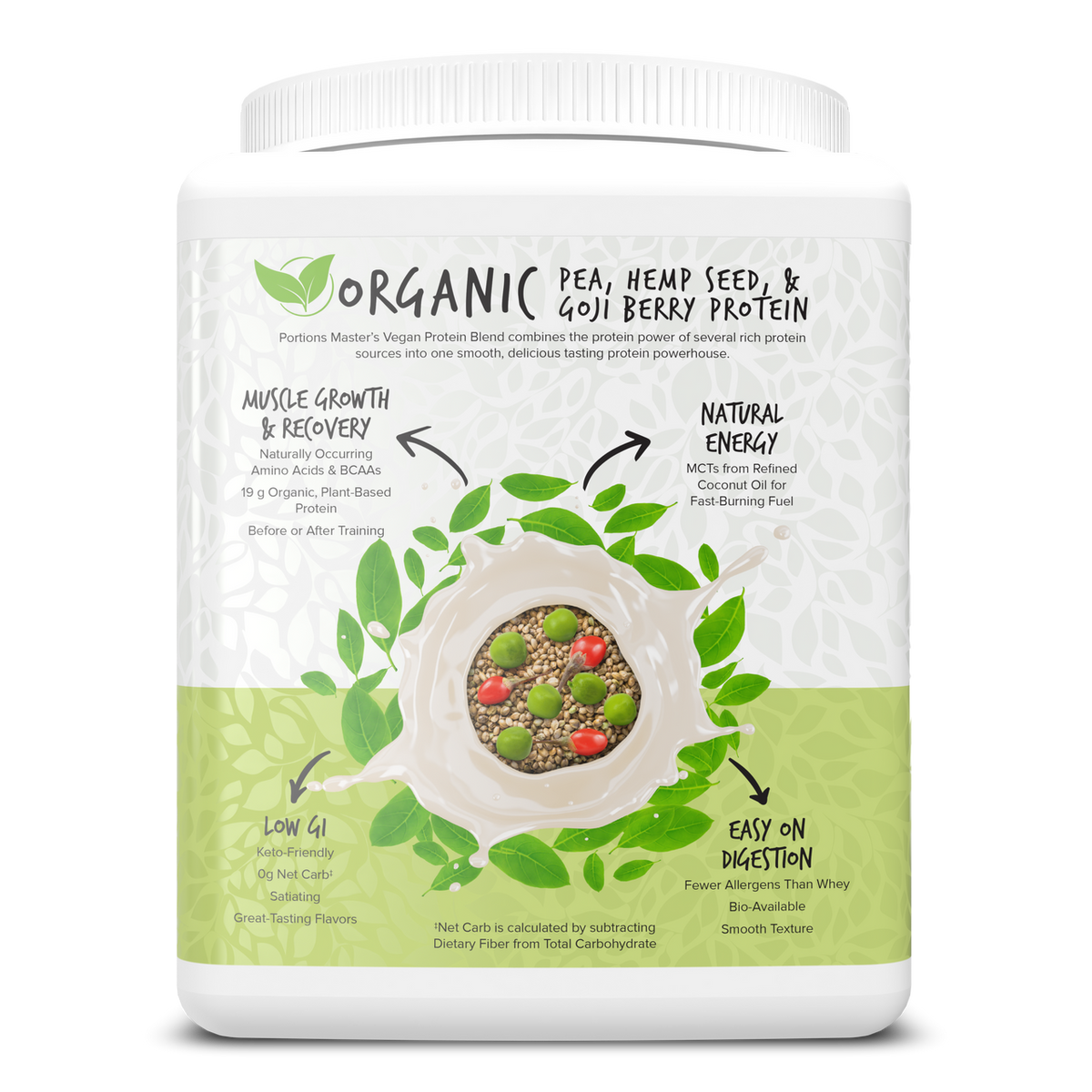 Portions Master Vegan Protein Blend Unflavored