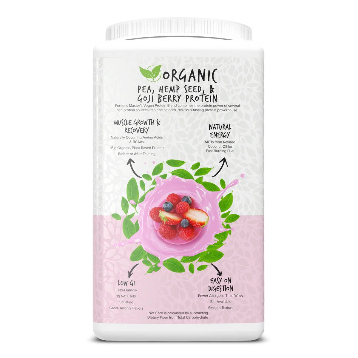 Portions Master Vegan Protein Blend Berry