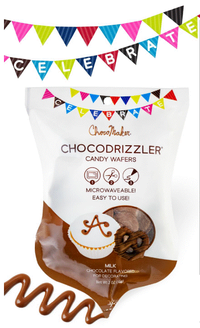 Chocolate Drizzler Candy Wafers Microwaveable Pouch 2 Oz pouch (Case of 12)
