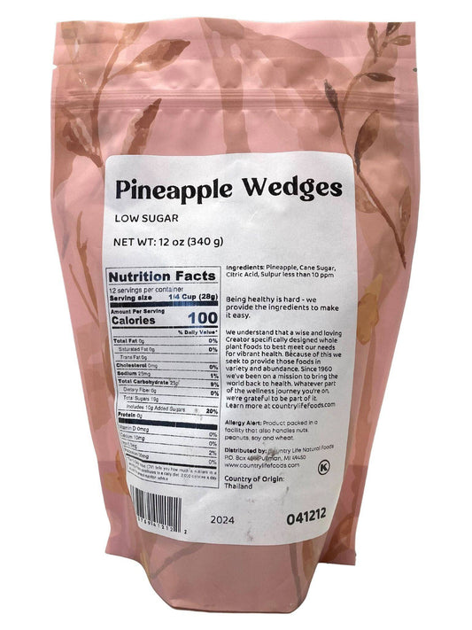 Organic Pineapple Wedges & Tidbits, Low Sugar, Imported