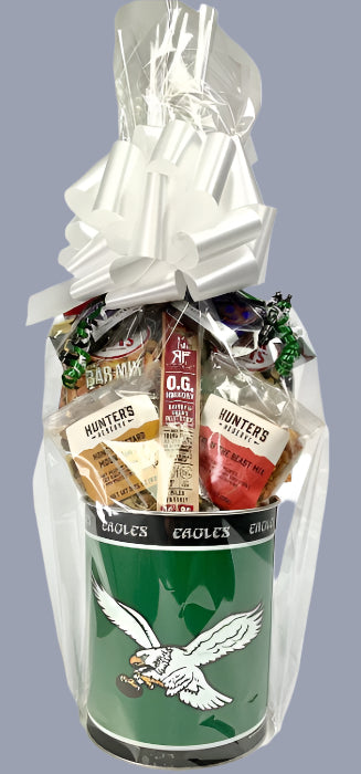 Philadelphia Eagles Kelly Green Gift Tin Basket - Made In America - Limited Supply