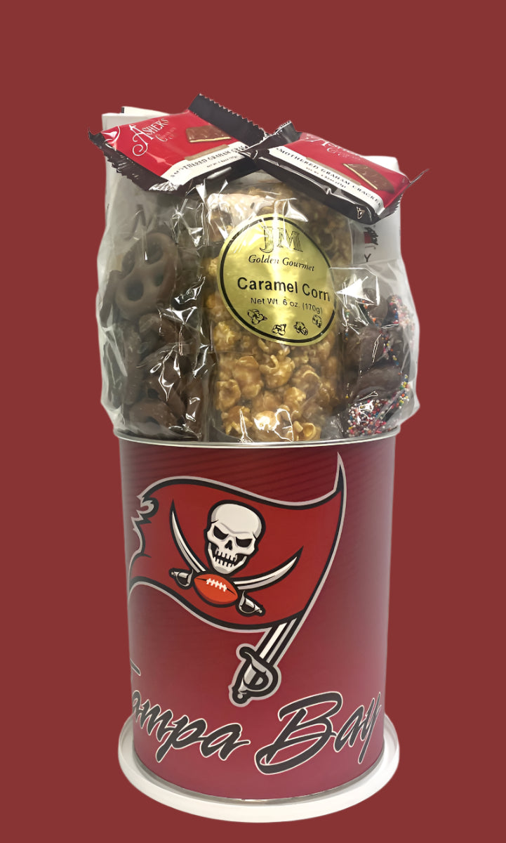 JGB Sports - Tampa Bay Buccaneers Gift Tin Basket - Made In America