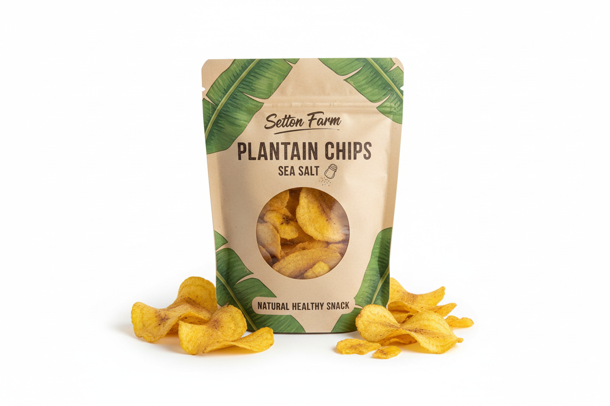 Setton Farm Plantain Chips - Sea Salt | Crispy & Crunchy Kosher Snack (7 oz)