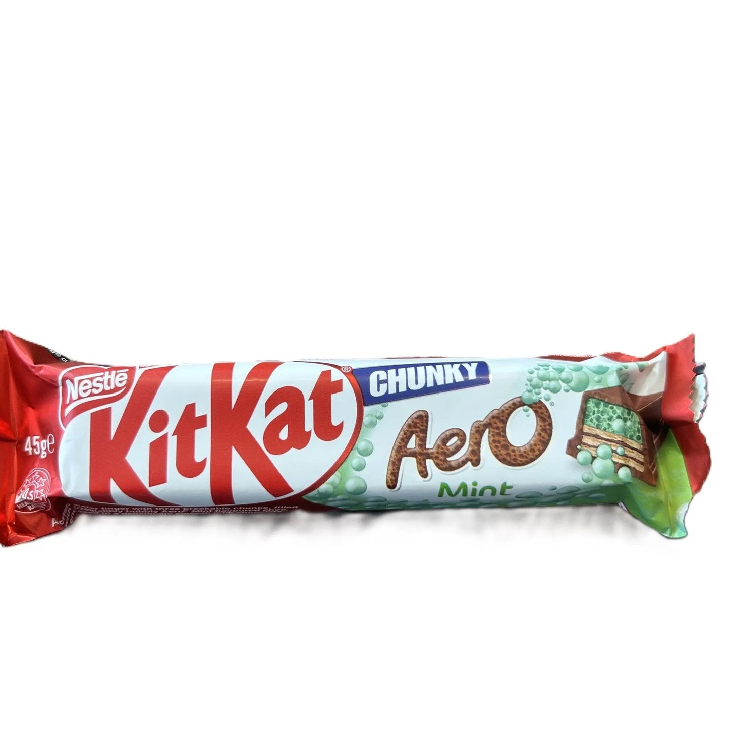 KitKat Chunky Aero Mint – Minty Chocolate Wafer Bar 45g (Australia) Best By 31-August-2025
