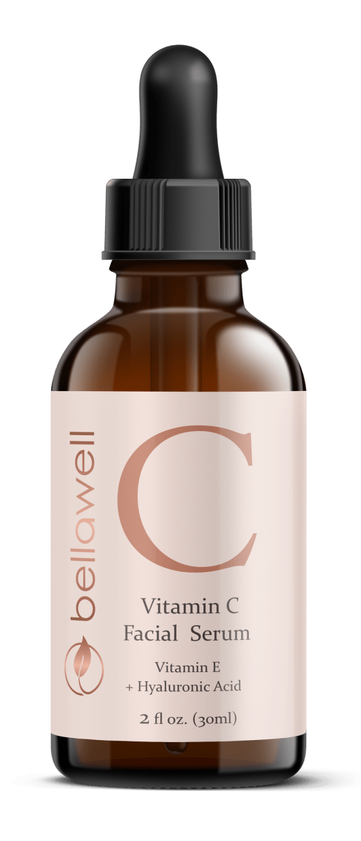 Vitamin C Serum for Face With Hyaluronic Acid, Vitamin E, Aloe Vera, and Jojoba oil 2 fl oz by Bellawell