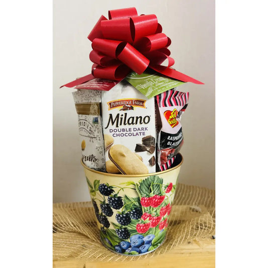 Small Berry Gift Tin Basket
