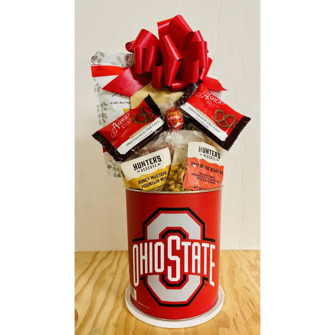 Ohio State Buckeyes Gift Tin Basket - Made In America