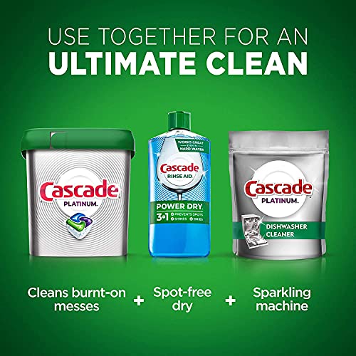Cascade Platinum Dishwasher Pods, Actionpacs Dishwasher Detergent with Dishwasher Cleaner Action, Fresh Scent, 62 Count - NutritionAdvice
