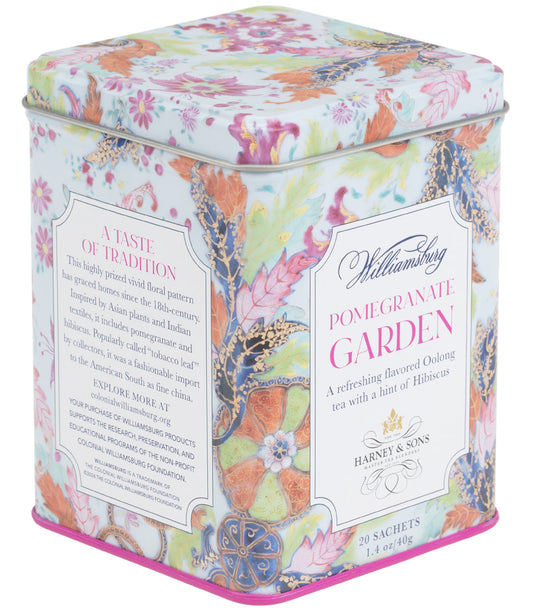 Williamsburg Pomegranate Garden, Tin of 20 Sachets