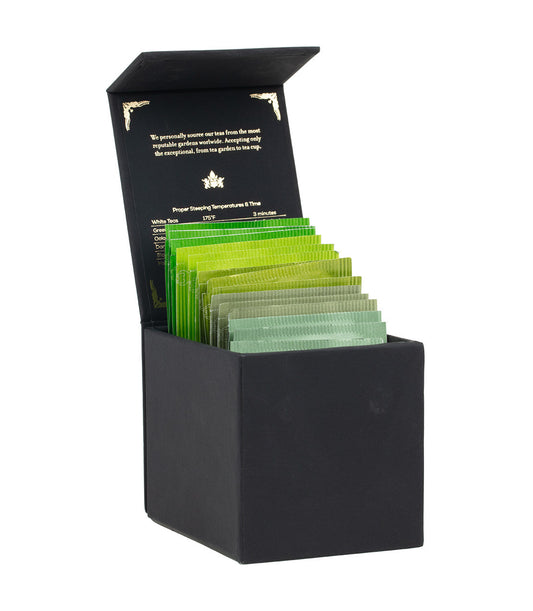 Organic Harney Heritage – Green Teabag Sampler Black Box