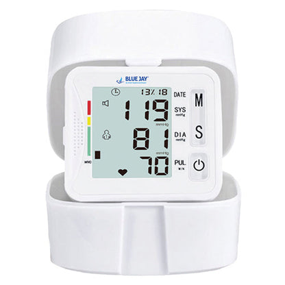 Digital Wrist Blood Pressure Monitor with Voice Broadcast & Case by Blue Jay -  198 Memories
