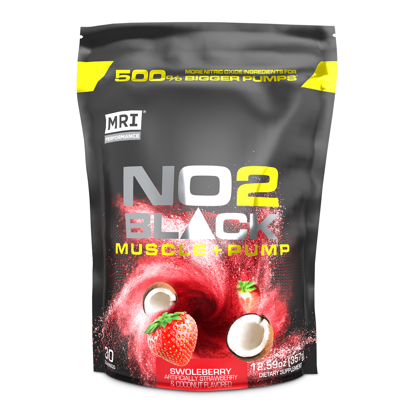 MRI Performance NO2 Black Muscle + Pump Nitric Oxide (30 servings)