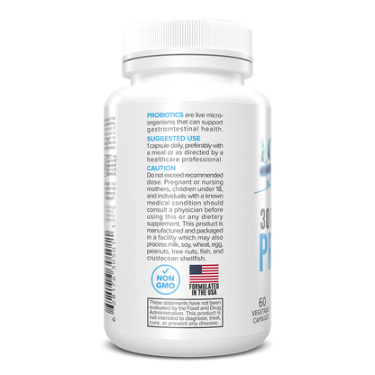 Portions Master 30 Billion Probiotic Plus Gastrointestinal Support (60 Count)