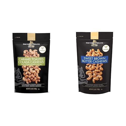 Squirrel Brand Sweet Brown Butter Cashews - Gourmet Artisan Nuts (3.5 oz)