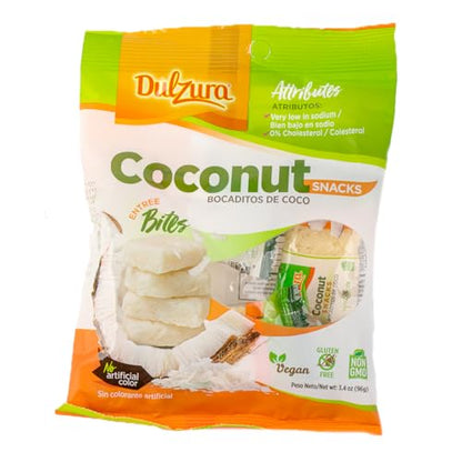 Dulzura Coconut Snacks - Light and Flaky Coconut Treats - 3.4 oz (Pack of 1)