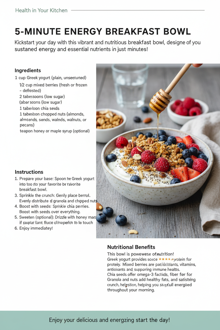 5-Minute Energy Breakfast Bowl