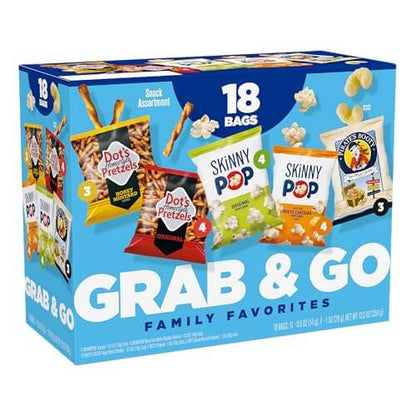 GRAB & GO Premium Snack Variety Assortment - Multiple Pack Sizes Available