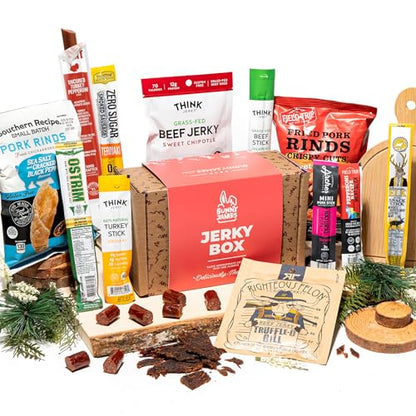Premium Beef Jerky Gift Basket - Exotic Variety Pack for Men