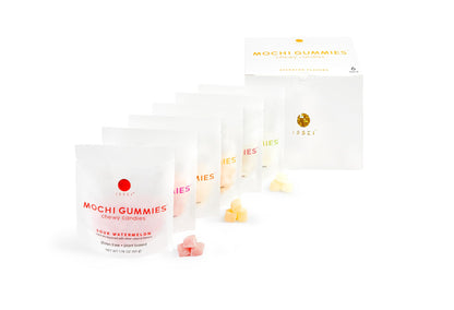 ISSEI Mochi Gummies - Viral TikTok Award-Winning Japanese Chewy Candy, Rainbow Variety 6-Pack (1.76 oz Each)