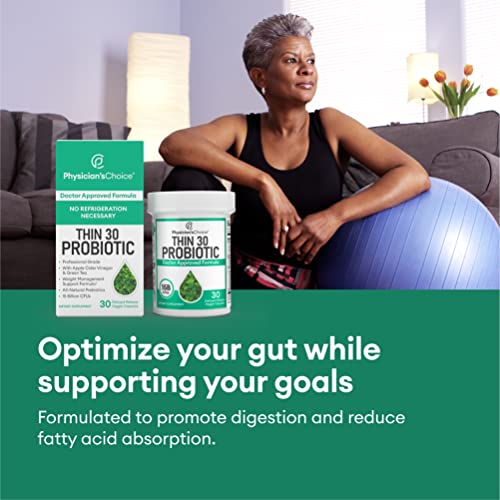 Physician's CHOICE Probiotics 60 Billion CFU - 10 Diverse Strains + Organic Prebiotic - Digestive & Gut Health - Supports Occasional Constipation, Diarrhea, Gas & Bloating - Probiotics For Women & Men