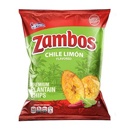 Viral TikTok Zambos Plantain Chips - Chile Limón, Original & Salsa Verde | Premium Central American Snack (5.29 oz)