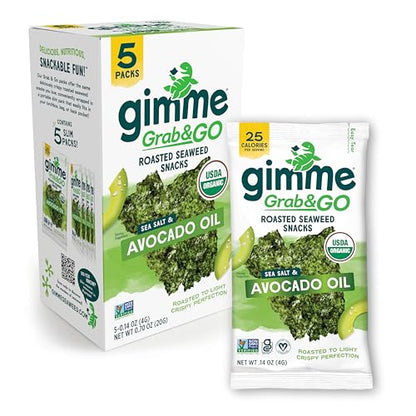 TikTok Viral Gimme Organic Roasted Seaweed Snacks - Multi-Flavor Pack