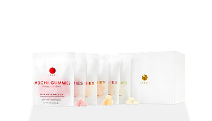 ISSEI Mochi Gummies - Viral TikTok Award-Winning Japanese Chewy Candy, Rainbow Variety 6-Pack (1.76 oz Each)