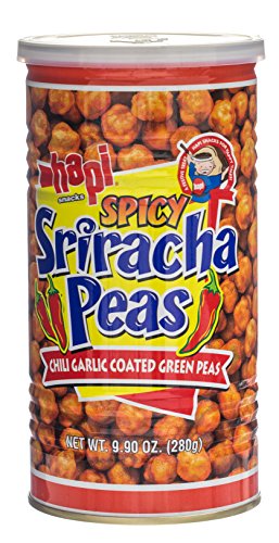 Hapi Snacks Spicy Sriracha Peas - Crunchy Green Pea Snack, Gluten-Free (9.9 oz)