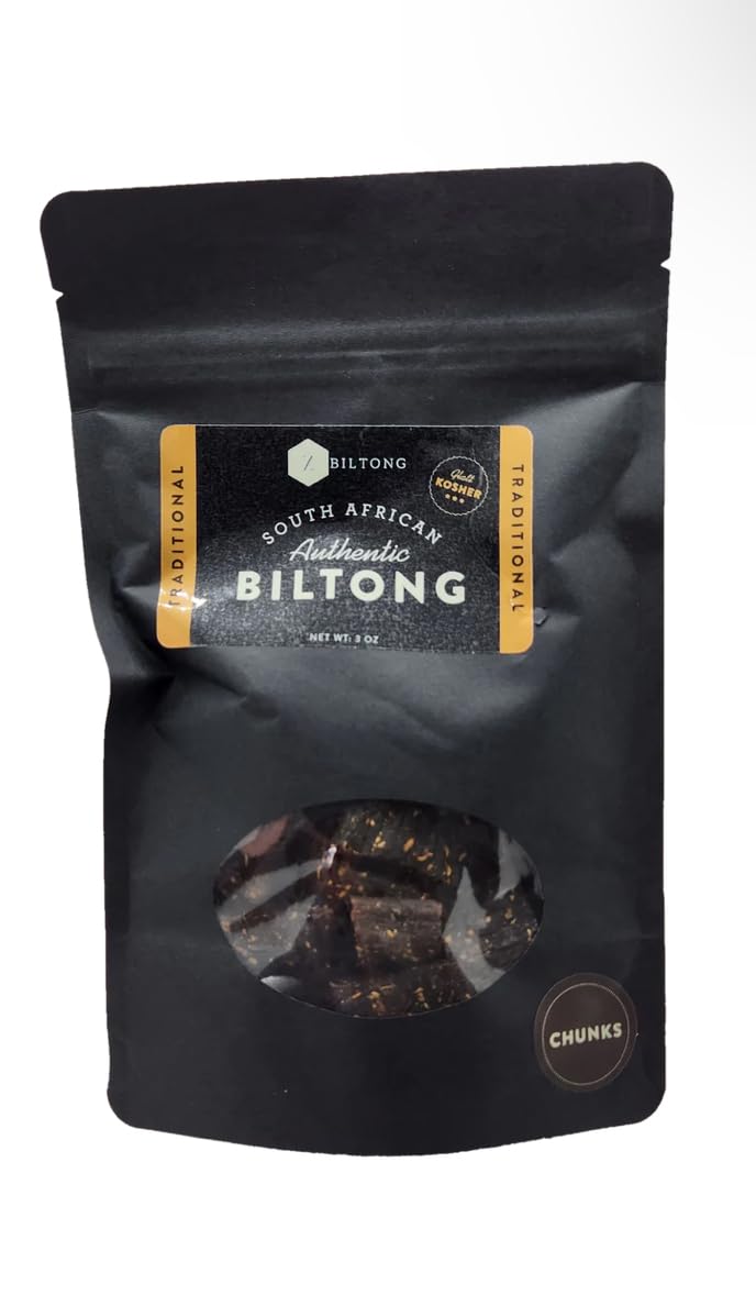 Zbiltong Authentic South African Kosher Biltong - Chili Bites, Grass-Fed Beef (3 oz)