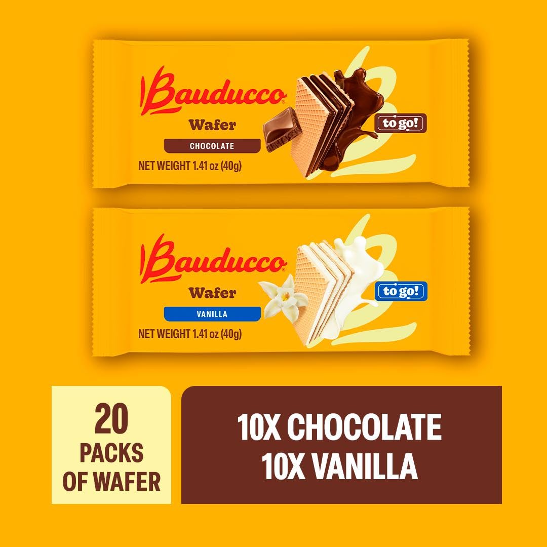 TikTok Viral Bauducco Wafer Cookies - Italian Chocolate & Vanilla