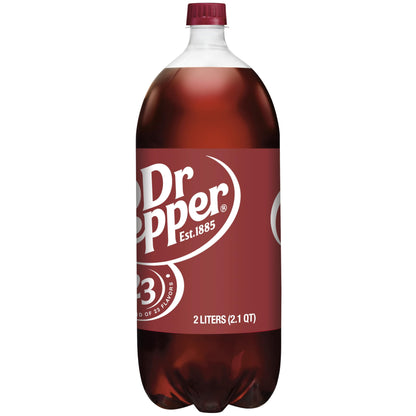 Dr Pepper 16.9 fl oz Bottles, 6 Pack - Original Flavor Soda
