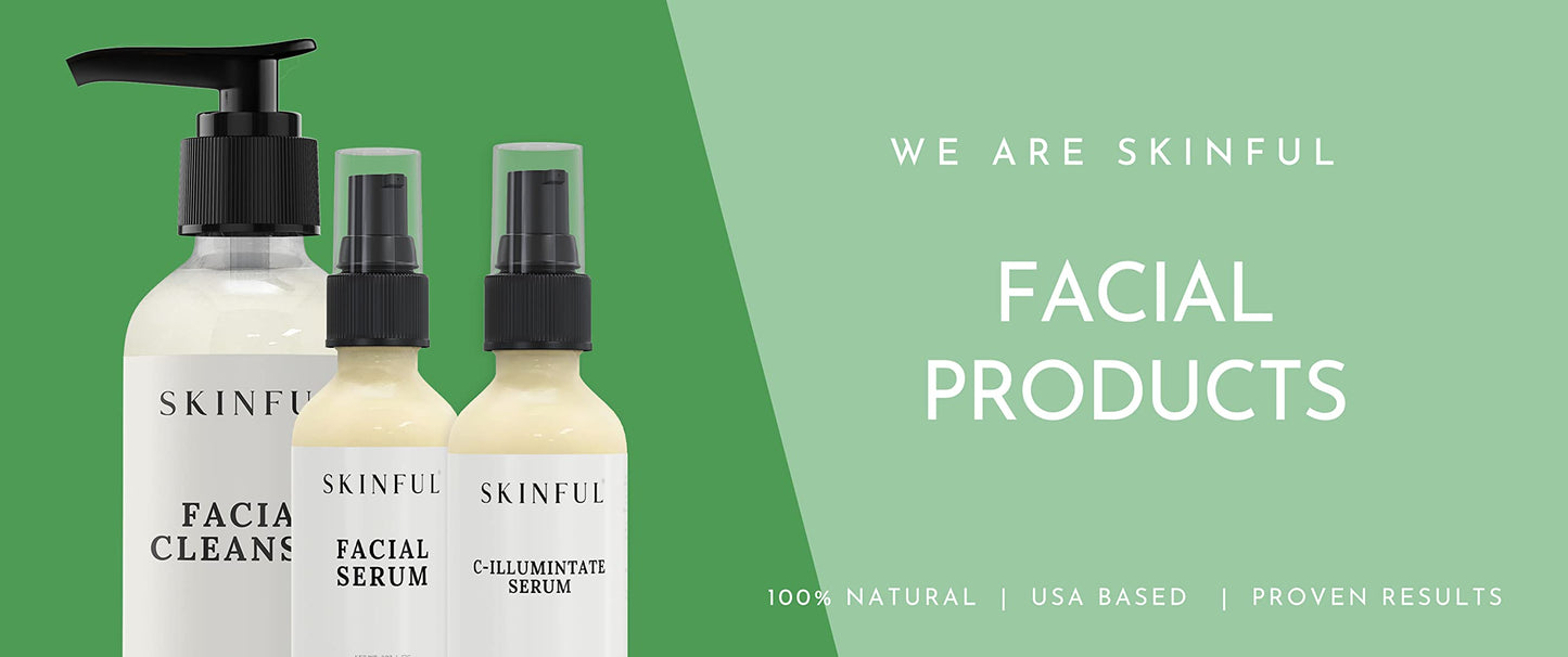 Skinful Facial Serum for Soft Youthful Skin, Nourishing Firming Face Serum for Glowing Skin - 2oz