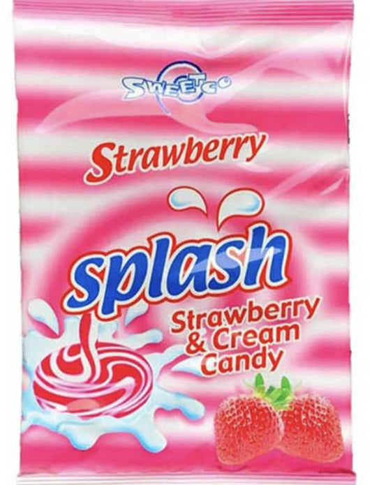 Splash - Nigerian Strawberry and Cream Flavored Candy, 48 Pieces
