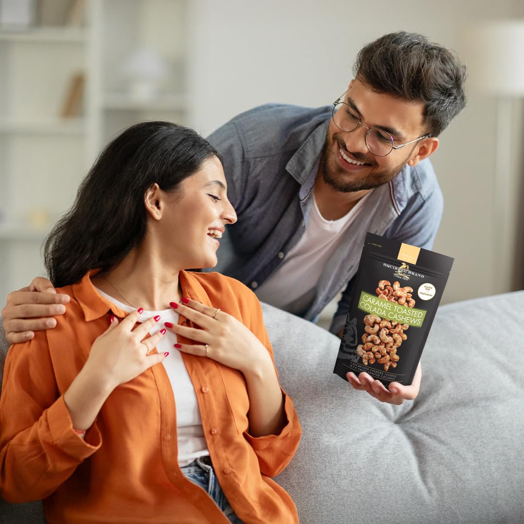 Squirrel Brand Sweet Brown Butter Cashews - Gourmet Artisan Nuts (3.5 oz)