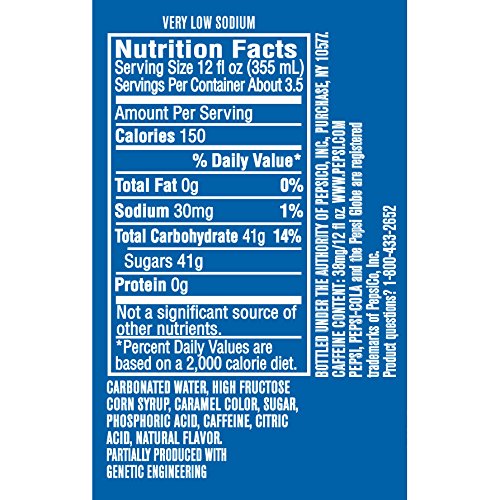 Pepsi Cola Soda Pop, 16.9 Fl Oz Bottles, 6 Pack