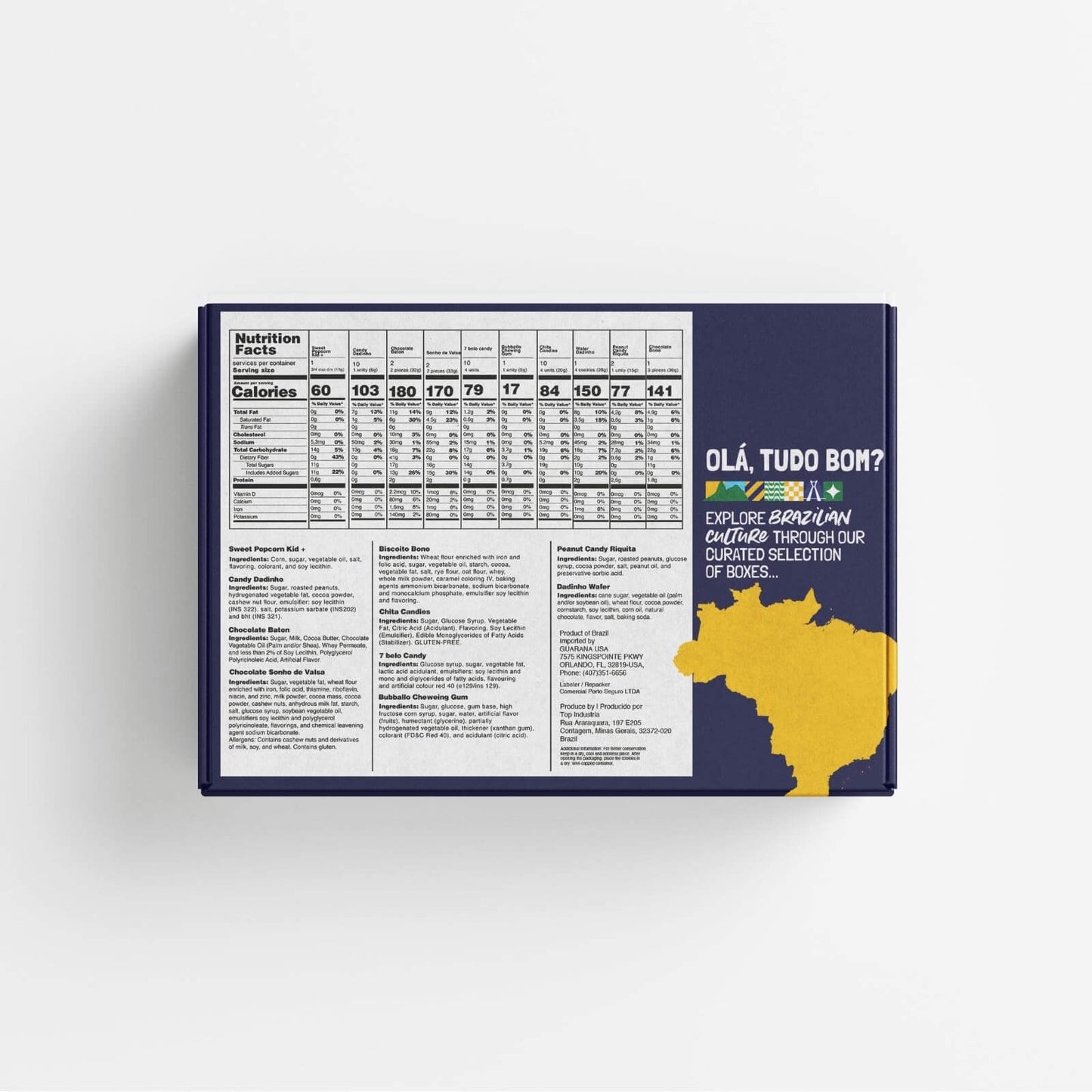 Viral Brazilian Candy Variety Box - 40 Authentic Treats & Chocolates