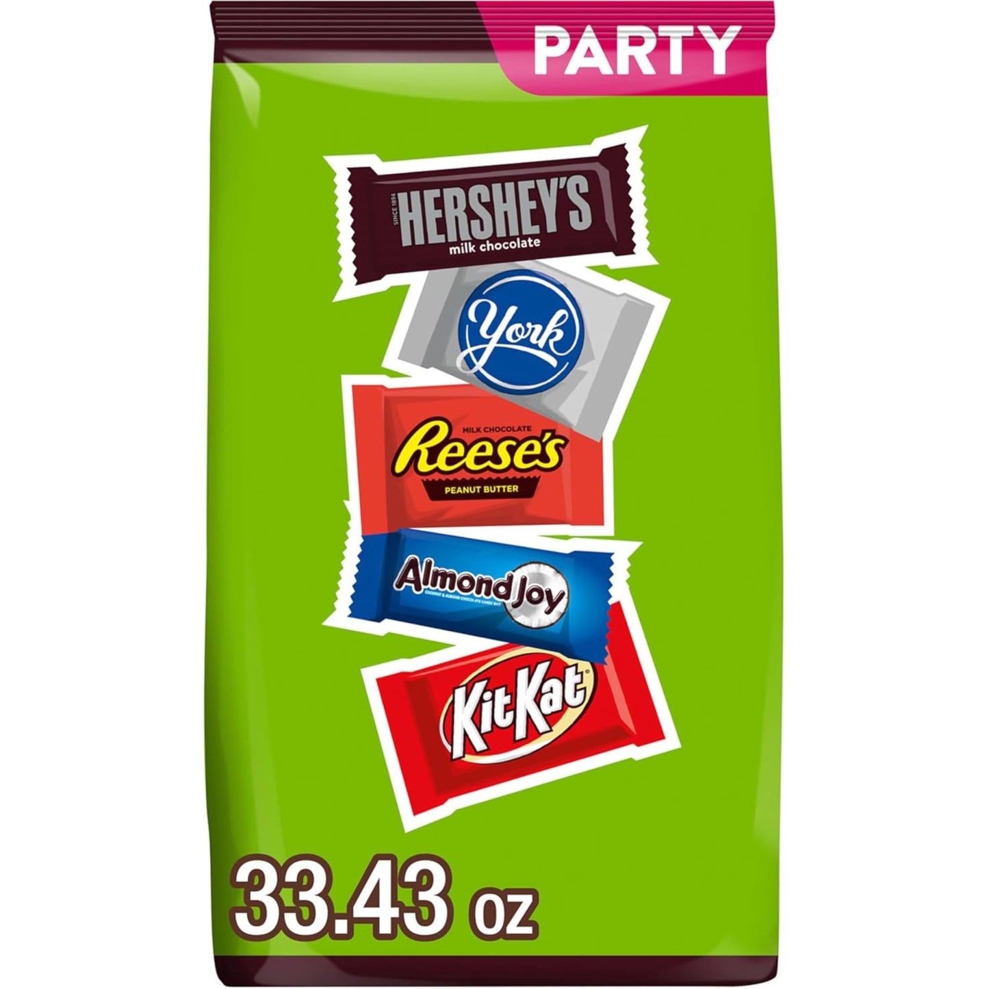 HERSHEY'S Assorted Chocolate Halloween Candy Party Pack - 30.22 oz Bulk Snack Size