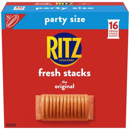 RITZ Fresh Stacks Original Crackers - Party Size, 16 Individually Wrapped Packs (23.7 oz)