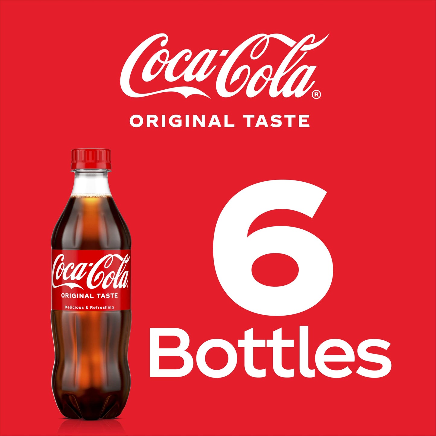 Coca-Cola Original Classic - 16.9 fl oz Bottles, 6 Pack