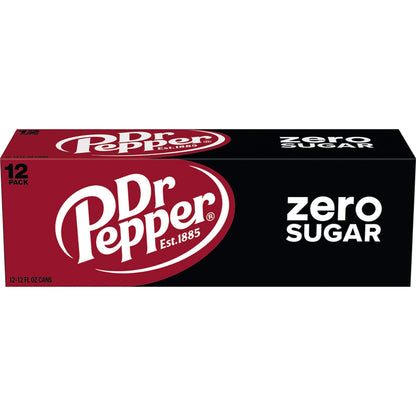 Dr Pepper Soda, 12 fl oz cans, 12 pack