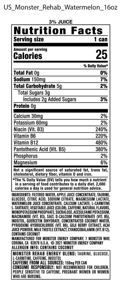 Monster Rehab Energy Tea