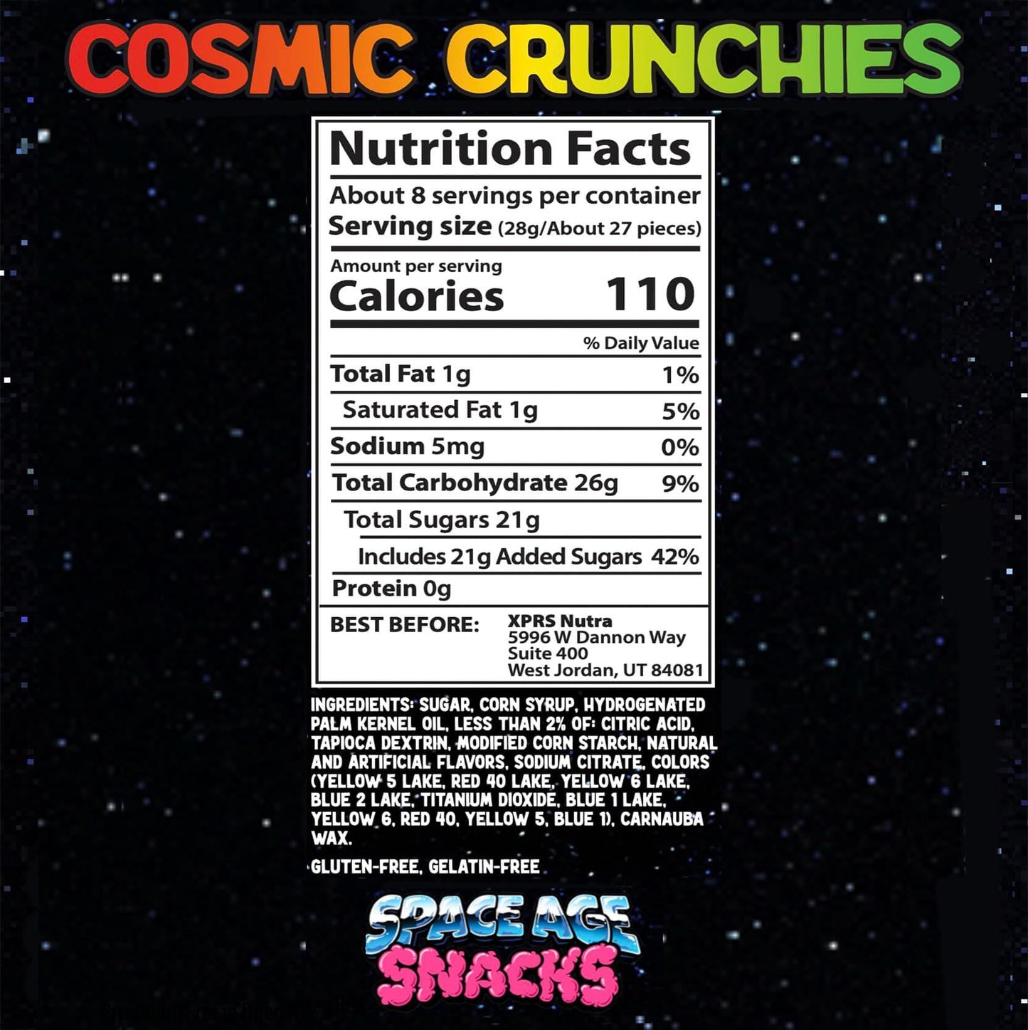 Cosmic Crunchies Freeze-Dried Candy - Viral TikTok Crunchy Snack (4 oz)