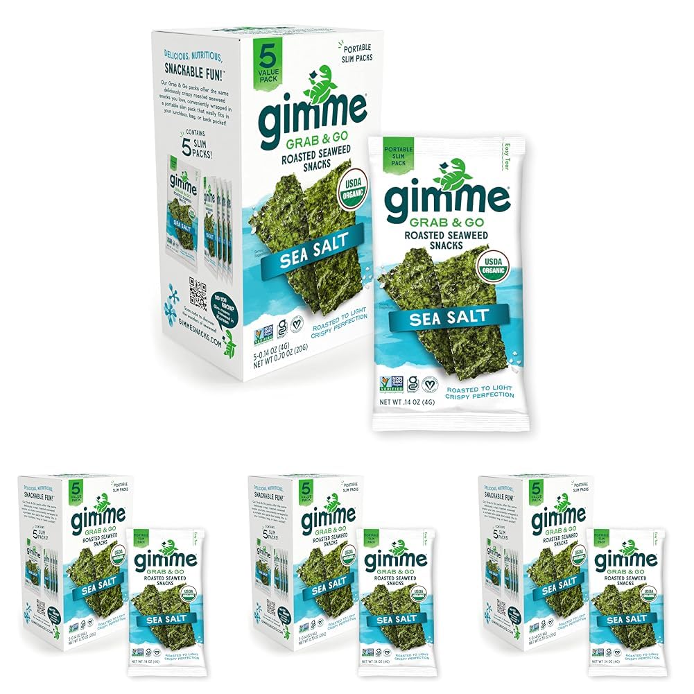 TikTok Viral Gimme Organic Roasted Seaweed Snacks - Multi-Flavor Pack
