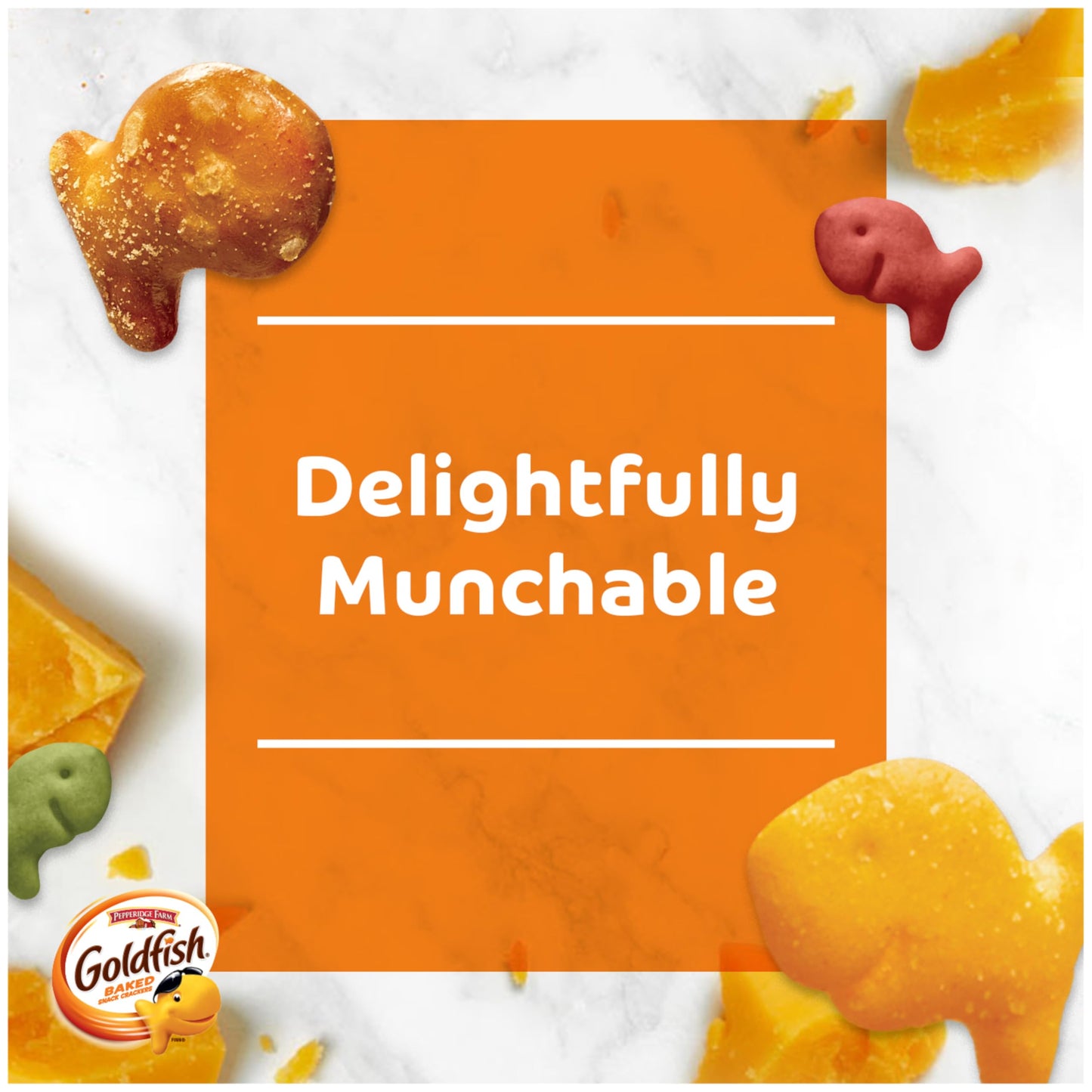 Classic Delight Goldfish Crackers Big Smiles Variety Pack - Cheddar, Colors & Pretzels | 30 Count