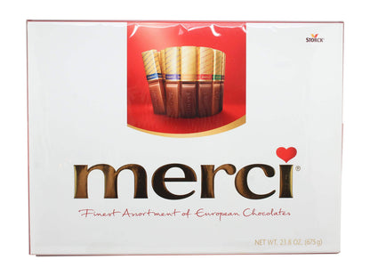 Merci German Chocolates Gift Box - Premium Assorted Flavors (23.8oz)