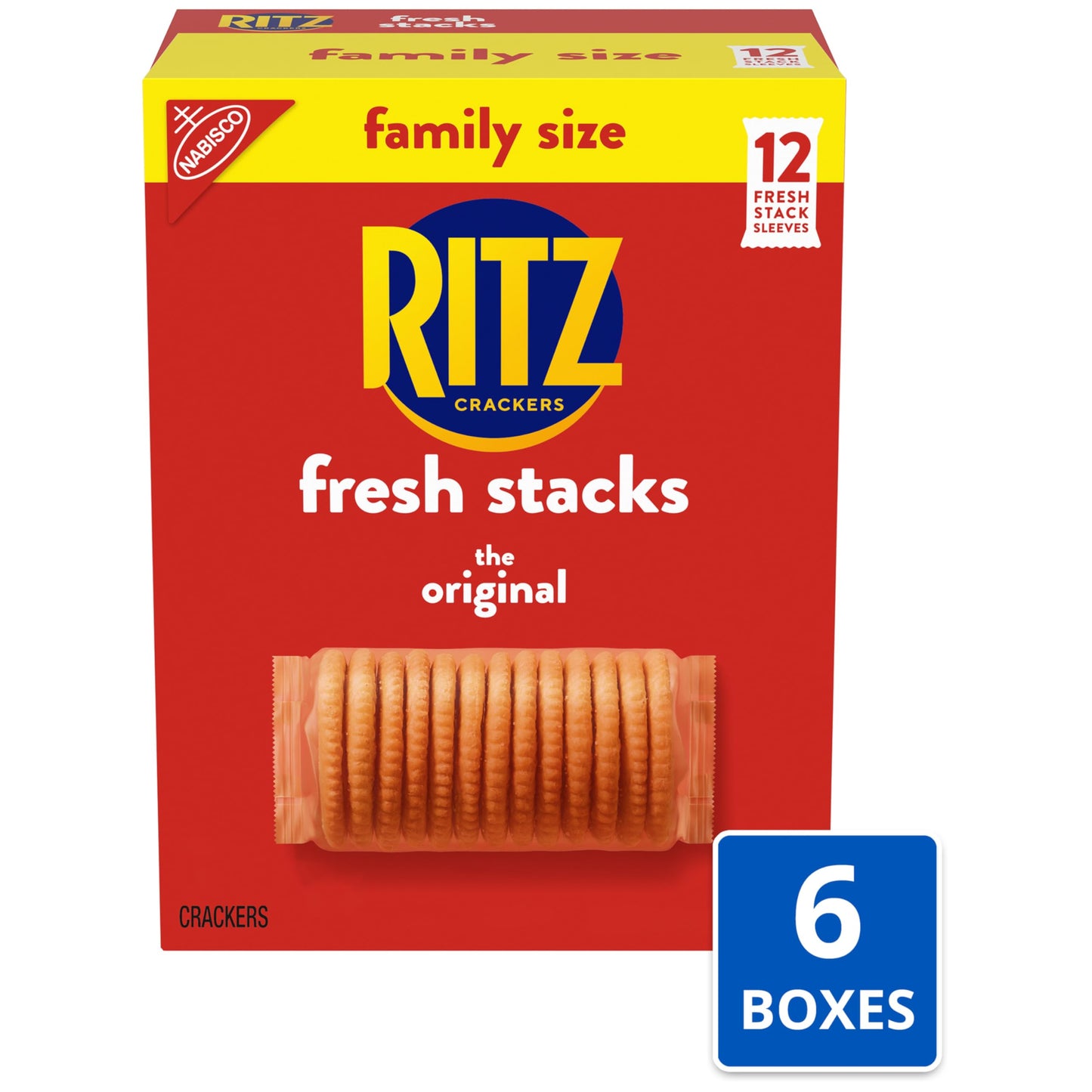 RITZ Fresh Stacks Original Crackers - Party Size, 16 Individually Wrapped Packs (23.7 oz)