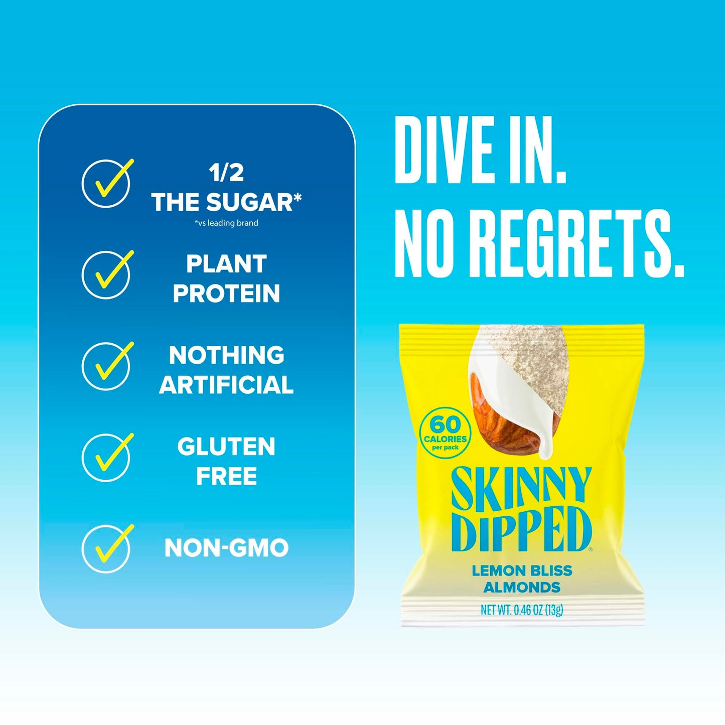 Viral SkinnyDipped Variety Pack - Low Sugar Almonds (25 Mini Bags, 11.5oz)