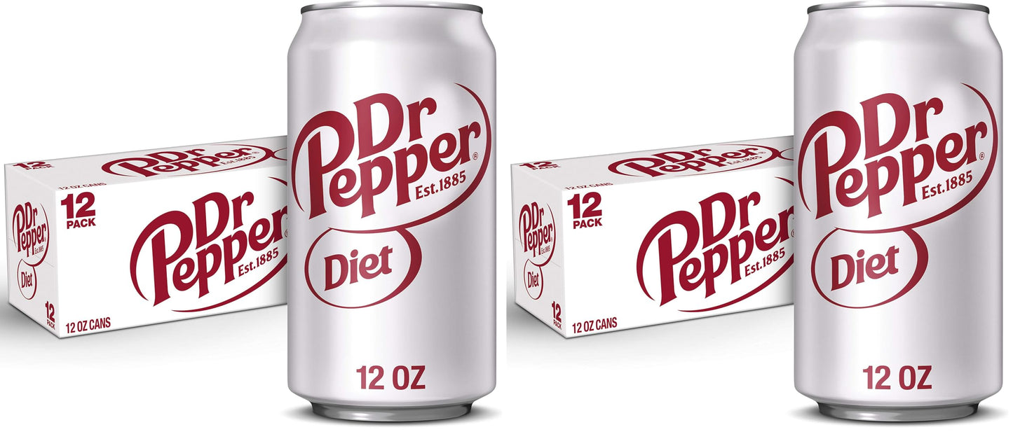 Dr Pepper Soda, 12 fl oz cans, 12 pack